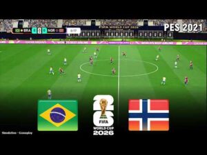 BRAZIL vs NORWAY | World Cup 2026 | 05 July 2026 | Live SIMULATION PES 2021 Gameplay