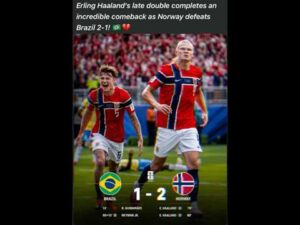 NORWAY STUN BRAZIL! 🇧🇷/ #football #highlights #championsleague #fifaworldcup #short #soccer #edit