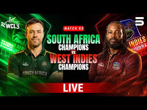 LIVE | South Africa Champions vs West Indies Champions | Match 3 | WCL 2026 | M9O1T